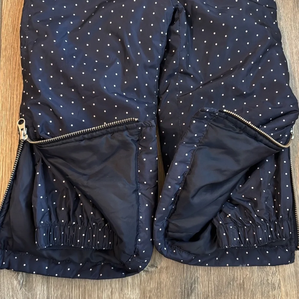 Gap Girl's Snow Bib Overalls Navy with Polka Dots Size 3 Years Toddler